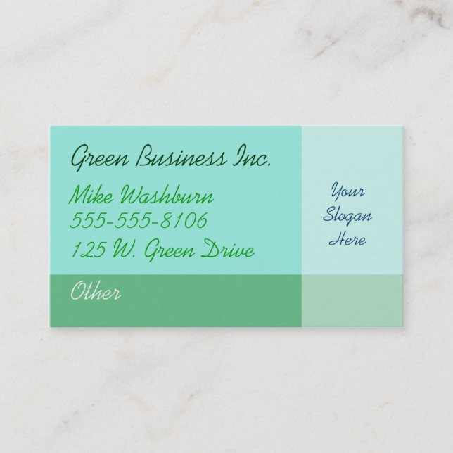 Green Business Card (Front)