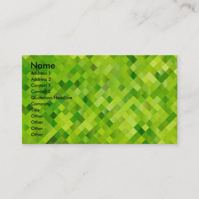 green business card (Front)