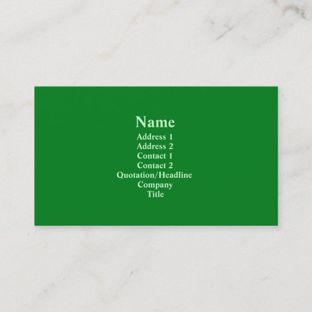 Green Business Card (Front)