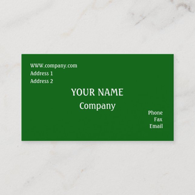 Green Business Card (Front)