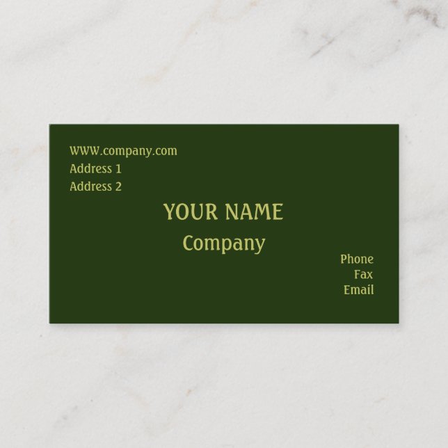 Green Business Card (Front)