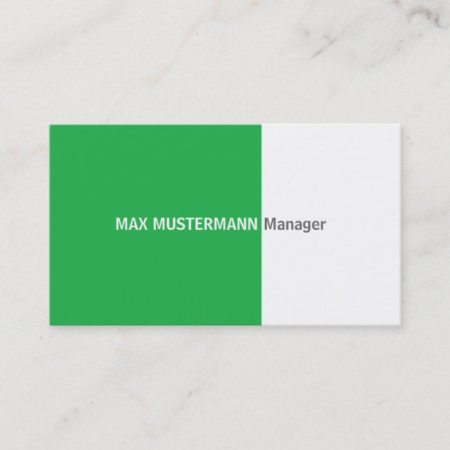 green business card (Front)