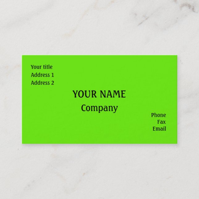 Green Business Card (Front)