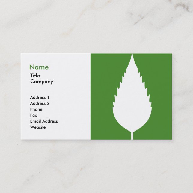 Green Business Card 1 (Front)