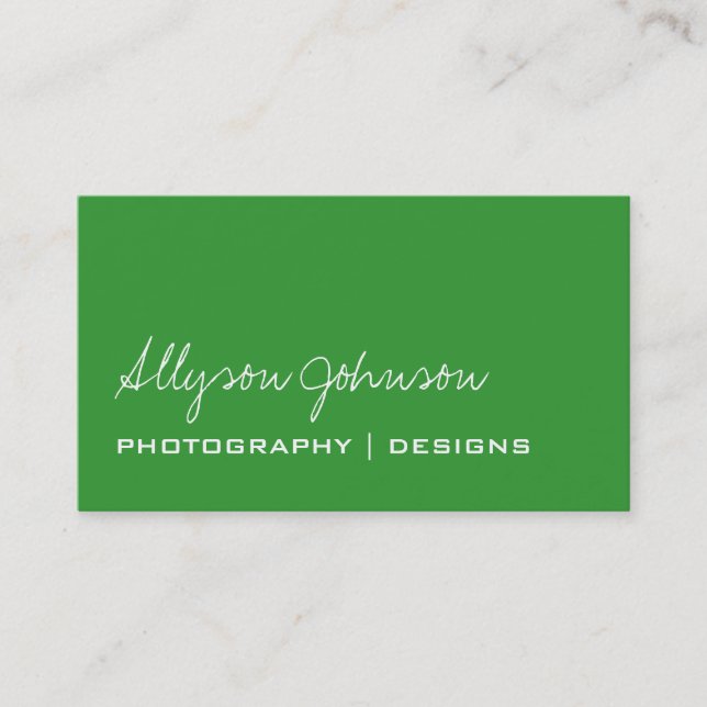 Green Business Cards (Front)