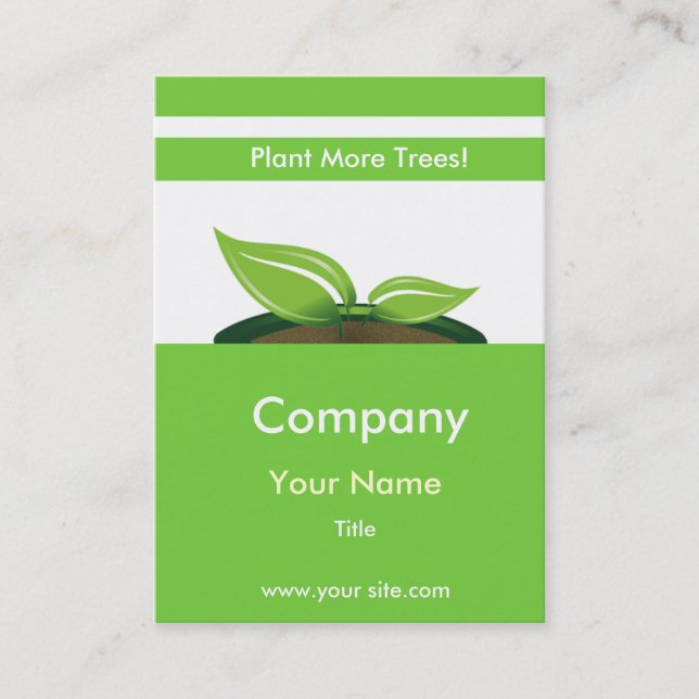 Green Business Cards (Front)