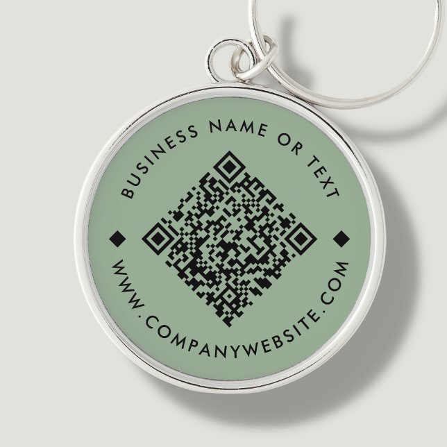 Green | Business Custom QR Code Keychain (Creator Uploaded)