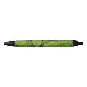 Green Butterbur Leaf Black Ink Pen