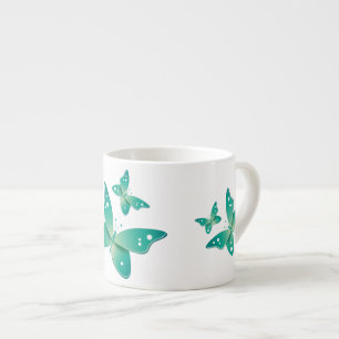 Green Butterflies Espresso Cup