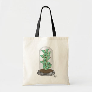Green Butterflies in Bell Jar 2 Tote Bag