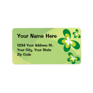 Green Butterflies Label