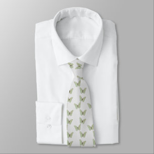 Green butterflies tie