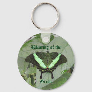 Green Butterfly Beauty Key Ring