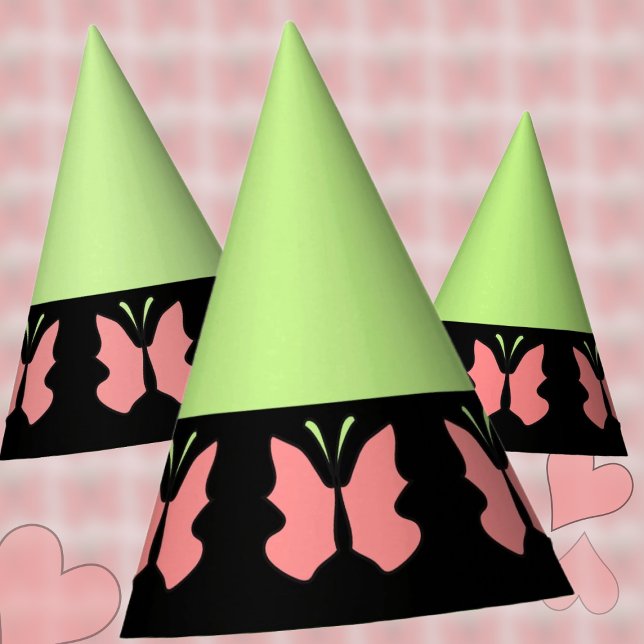 Green Butterfly Birthday Party Party Hat (Creator Uploaded)
