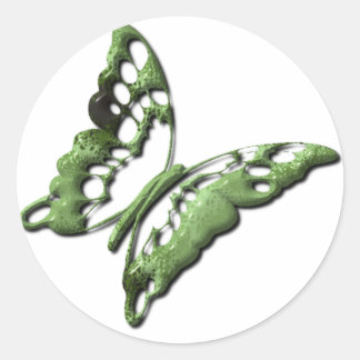 Green Butterfly Designs Sticker