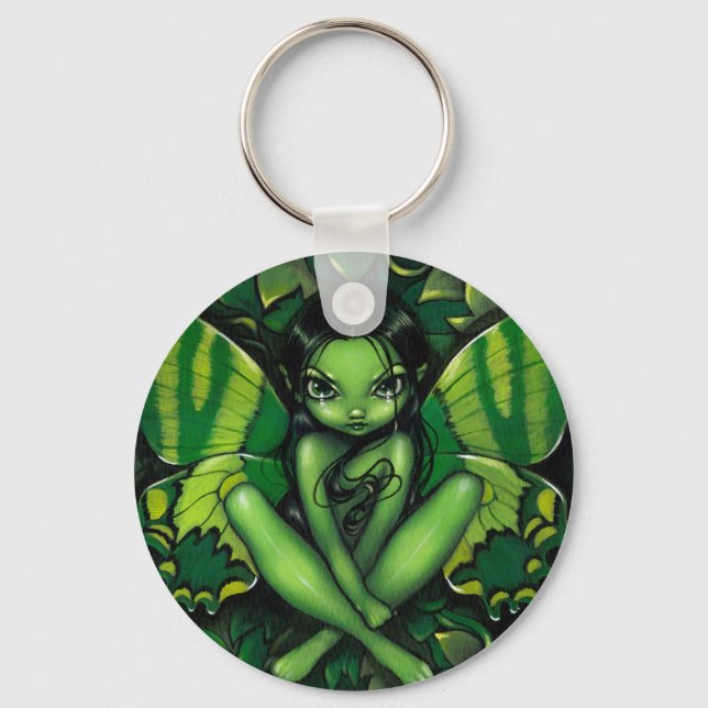 "Green Butterfly Fantasy" Keychain (Front)