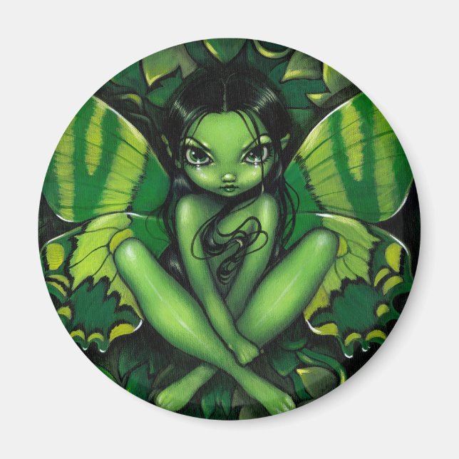 "Green Butterfly Fantasy" Magnet (Front)