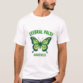 Green Butterfly Icon for Cerebral Palsy Awareness T-Shirt