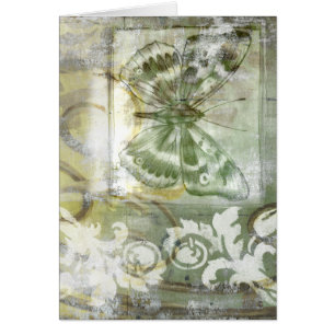 Green Butterfly Inset with Ironwork Gate