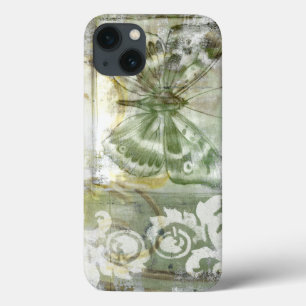 Green Butterfly Inset with Ironwork Gate iPhone 13 Case
