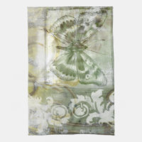 Green Butterfly Inset with Ironwork Gate
