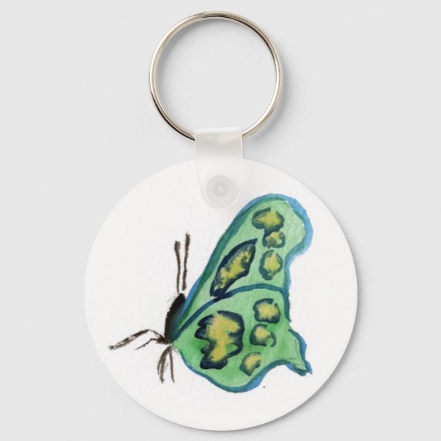 Green Butterfly Keychain Pendant (Front)