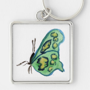Green Butterfly Keychain Pendant