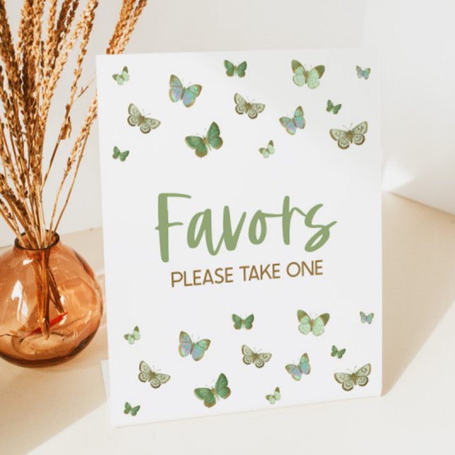 Green Butterfly Party Favours Table Sign (Creator Uploaded)