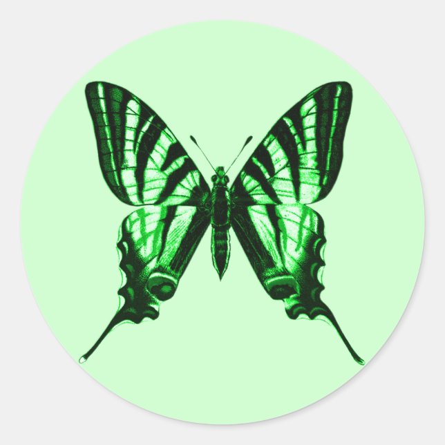 Green Butterfly Sticker (Front)