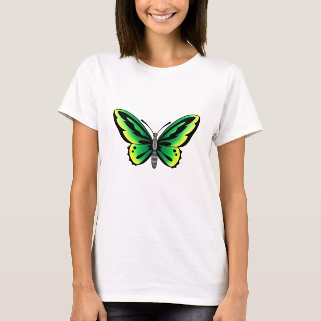 green butterfly tattoo design T-Shirt (Front)
