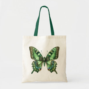Green Butterfly Tote Bag