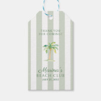 Green Cabana Stripes Palm Beach Club Thank You