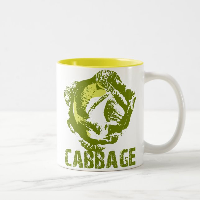 Green Cabbage Pop Art Mug (Right)