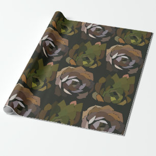 Green Cactus Botanical Wrapping Paper