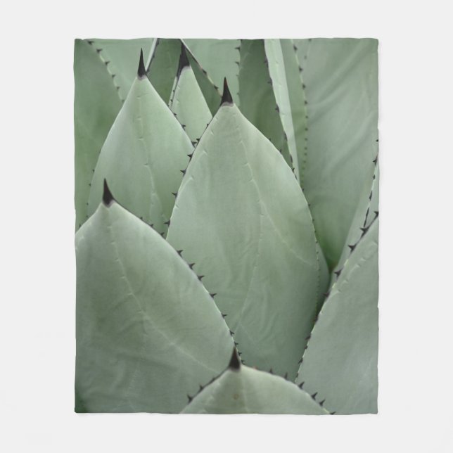 Green cactus fleece blanket (Front)