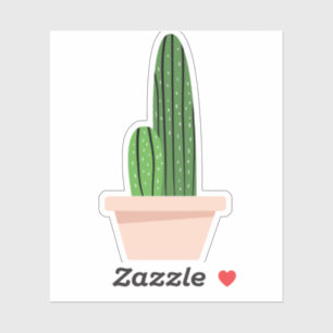 Green Cactus in Beige Pot