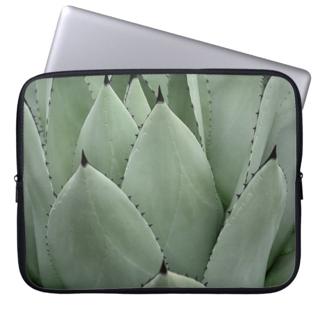 Green cactus laptop sleeve (Front)