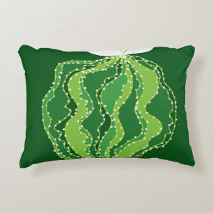 Green cactus: natural abstract motif. decorative cushion