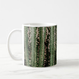 Green cactus plant close-up photo coffee mug
