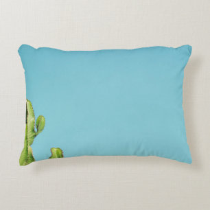 Green cactus plant decorative cushion