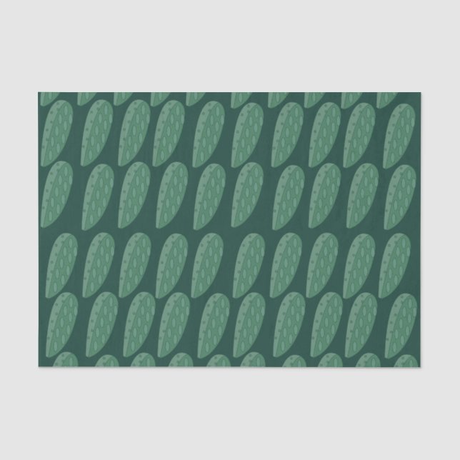 Green Cactus Plant  Tissue Paper (Front)