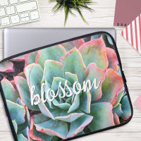 Green Cactus Succulent Photography Blossom Script