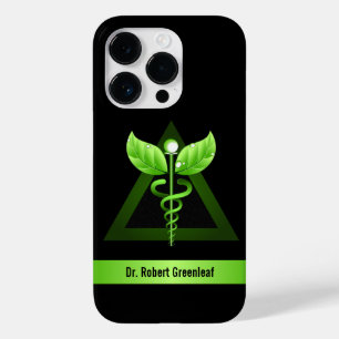 Green Caduceus Alternative Medicine Medical Icon Case-Mate iPhone 14 Pro Case
