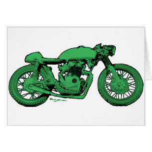 Green Cafe Racer Vintage Motorcycle