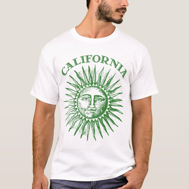 Green California T-Shirt (Front)
