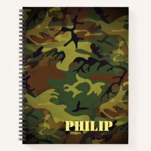 Green Cammo Notebook