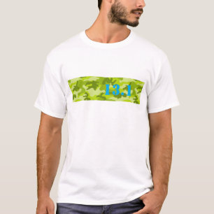 Green Camo 13.1 Marathon 26.2 Runners T-Shirt