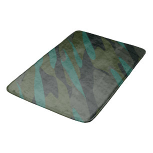 Green Camo Abstract Bath Mat
