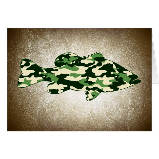 Green Camo Bass Fishing (Front Horizontal)