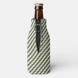 Green Camo Bottle Cooler